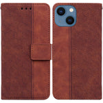 Custodia portafoglio in pelle goffrata per iPhone 13