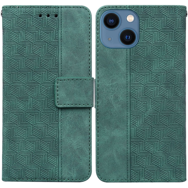 Custodia portafoglio in pelle goffrata per iPhone 13