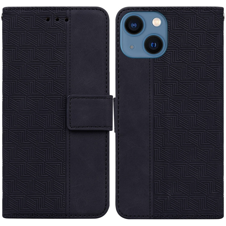 Custodia portafoglio in pelle goffrata per iPhone 13