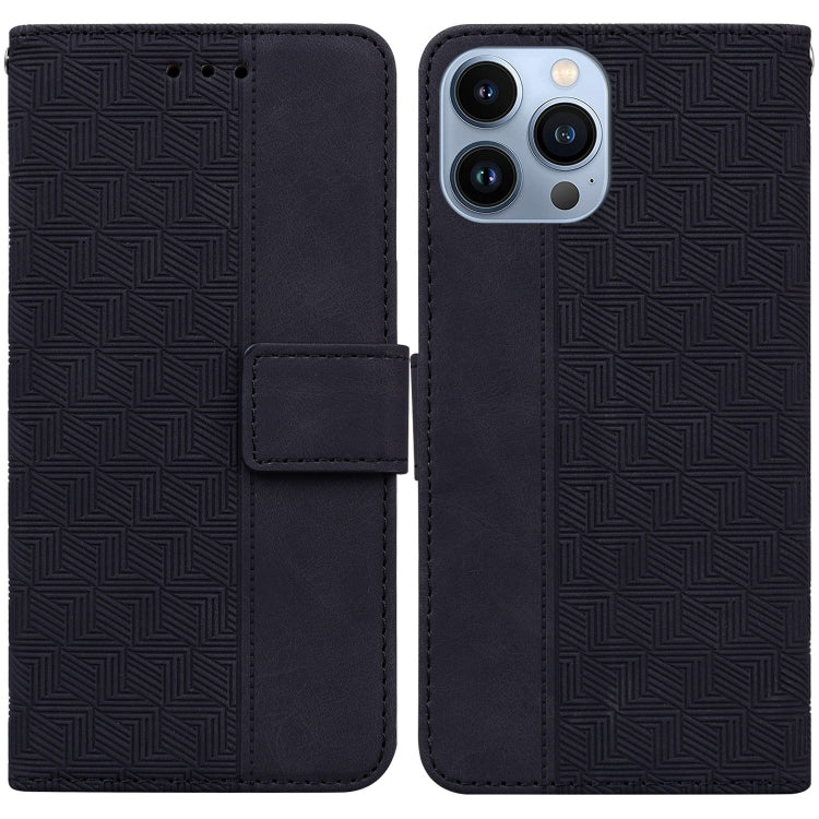 Custodia portafoglio in pelle goffrata per iPhone 13