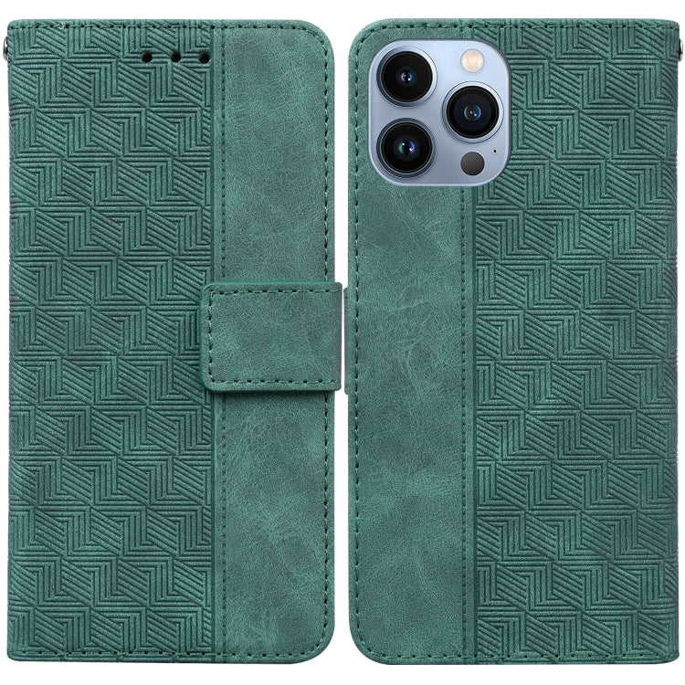 Custodia portafoglio in pelle goffrata per iPhone 13
