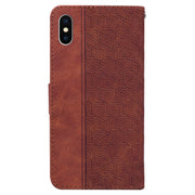 Custodia per telefono in pelle goffrata geometrica, For iPhone XS / X, For iPhone XR, For iPhone XS Max