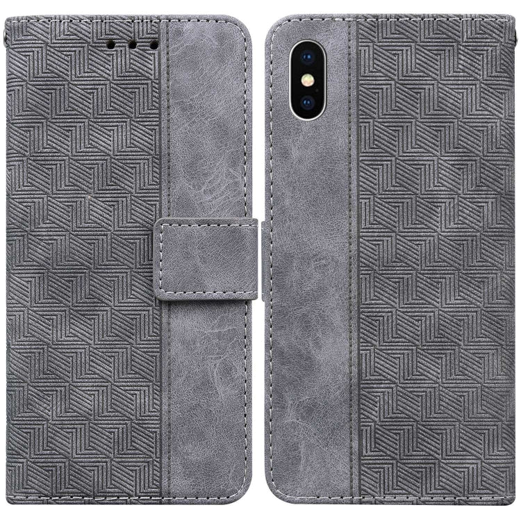 Custodia portafoglio in pelle goffrata per iPhone XR