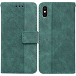 Custodia portafoglio in pelle goffrata per iPhone XR