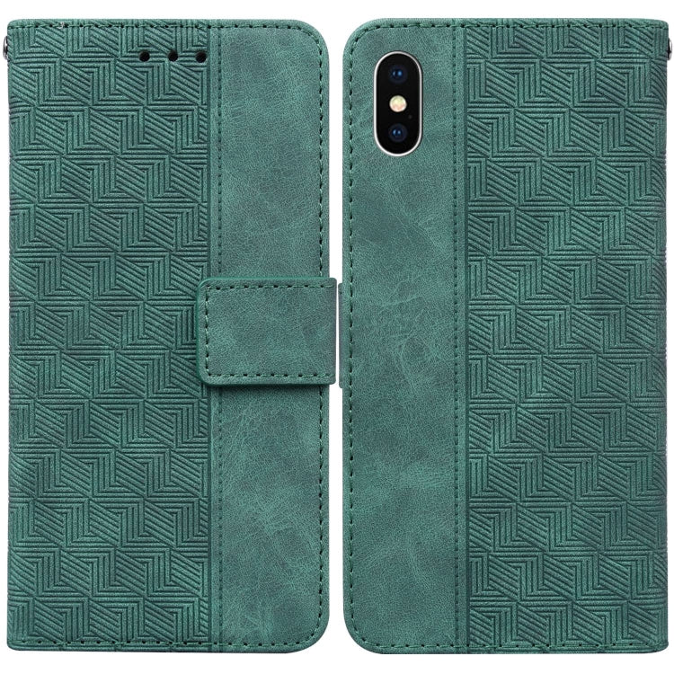 Custodia portafoglio in pelle goffrata per iPhone XR