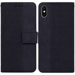 Custodia portafoglio in pelle goffrata per iPhone XR