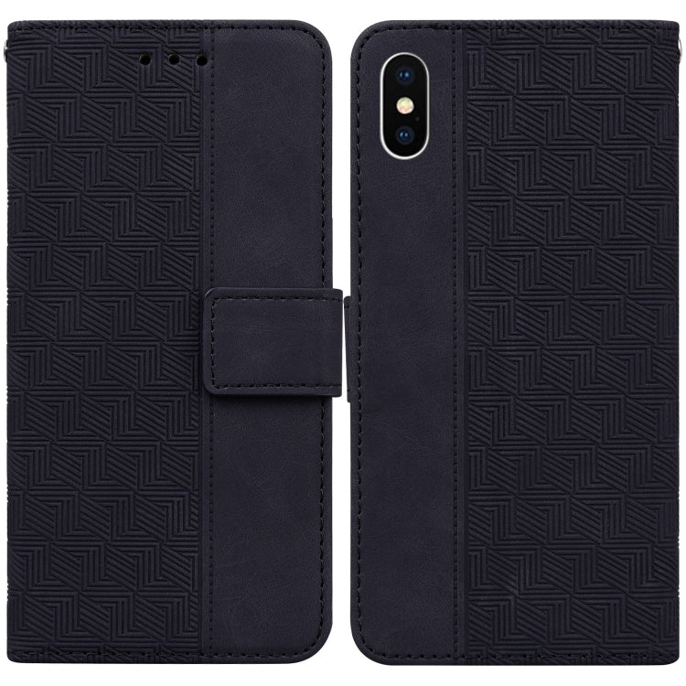 Custodia portafoglio in pelle goffrata per iPhone XR