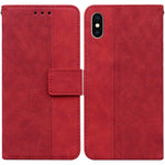 Custodia portafoglio in pelle goffrata per iPhone XR