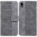 Custodia portafoglio in pelle goffrata per iPhone XR