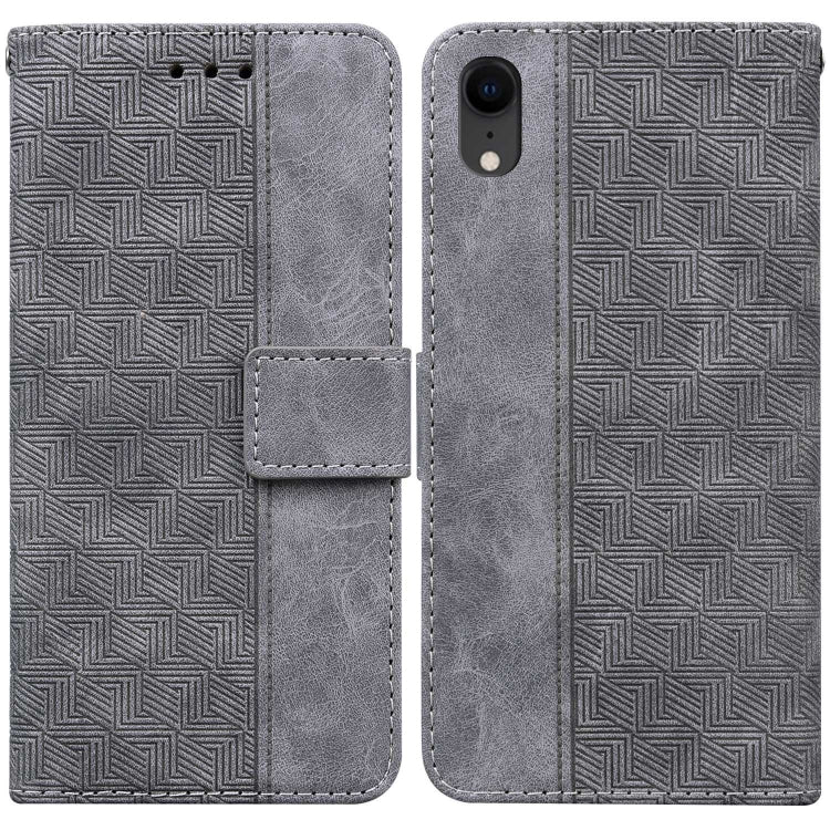 Custodia portafoglio in pelle goffrata per iPhone XR