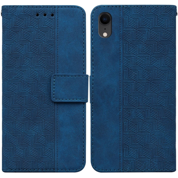 Custodia portafoglio in pelle goffrata per iPhone XR
