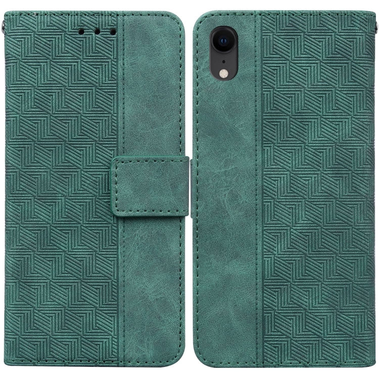 Custodia portafoglio in pelle goffrata per iPhone XR