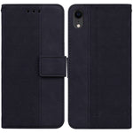 Custodia portafoglio in pelle goffrata per iPhone XR