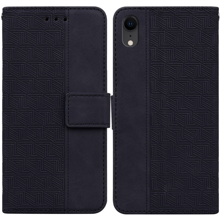 Custodia portafoglio in pelle goffrata per iPhone XR