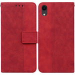 Custodia portafoglio in pelle goffrata per iPhone XR