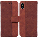 Custodia portafoglio in pelle goffrata per iPhone XR