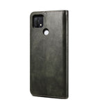 Custodia per telefono in pelle a conchiglia orizzontale con struttura a cavallo pazzo cerato semplice con slot per schede e supporto, For OPPO A35 / A15 / A15S, For OPPO Realme C35, For OPPO Realme Q3T / K9S / Realme Q3s, For OPPO Realme 9 Pro         ...