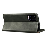 Custodia per telefono in pelle a conchiglia orizzontale con struttura a cavallo pazzo cerato semplice con slot per schede e supporto, For OPPO A35 / A15 / A15S, For OPPO Realme C35, For OPPO Realme Q3T / K9S / Realme Q3s, For OPPO Realme 9 Pro         ...
