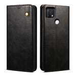 Custodia per telefono in pelle a conchiglia orizzontale con struttura a cavallo pazzo cerato semplice con slot per schede e supporto, For OPPO A35 / A15 / A15S, For OPPO Realme C35, For OPPO Realme Q3T / K9S / Realme Q3s, For OPPO Realme 9 Pro         ...