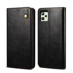 Custodia per telefono in pelle a conchiglia orizzontale con struttura a cavallo pazzo cerato semplice con slot per schede e supporto, For OPPO A35 / A15 / A15S, For OPPO Realme C35, For OPPO Realme Q3T / K9S / Realme Q3s, For OPPO Realme 9 Pro         ...