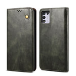 Custodia per telefono in pelle a conchiglia orizzontale con struttura a cavallo pazzo cerato semplice con slot per schede e supporto, For OPPO A35 / A15 / A15S, For OPPO Realme C35, For OPPO Realme Q3T / K9S / Realme Q3s, For OPPO Realme 9 Pro         ...