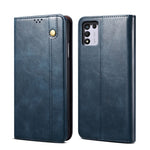 Custodia per telefono in pelle a conchiglia orizzontale con struttura a cavallo pazzo cerato semplice con slot per schede e supporto, For OPPO A35 / A15 / A15S, For OPPO Realme C35, For OPPO Realme Q3T / K9S / Realme Q3s, For OPPO Realme 9 Pro         ...