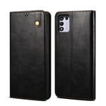 Custodia per telefono in pelle a conchiglia orizzontale con struttura a cavallo pazzo cerato semplice con slot per schede e supporto, For OPPO A35 / A15 / A15S, For OPPO Realme C35, For OPPO Realme Q3T / K9S / Realme Q3s, For OPPO Realme 9 Pro         ...