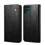 Custodia per telefono in pelle a conchiglia orizzontale con struttura a cavallo pazzo cerato semplice con slot per schede e supporto, For OPPO A35 / A15 / A15S, For OPPO Realme C35, For OPPO Realme Q3T / K9S / Realme Q3s, For OPPO Realme 9 Pro         ...
