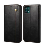 Custodia per telefono in pelle a conchiglia orizzontale con struttura a cavallo pazzo cerato semplice con slot per schede e supporto, For OPPO A35 / A15 / A15S, For OPPO Realme C35, For OPPO Realme Q3T / K9S / Realme Q3s, For OPPO Realme 9 Pro         ...