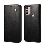 Custodia per telefono in pelle con trama di cavallo pazzo in cera d'olio, For Motorola Moto E40 / E30 / E20, For OnePlus Nord N20 5G, For Google Pixel 6a, For Xiaomi Redmi Note 11 Pro 4G / 5G