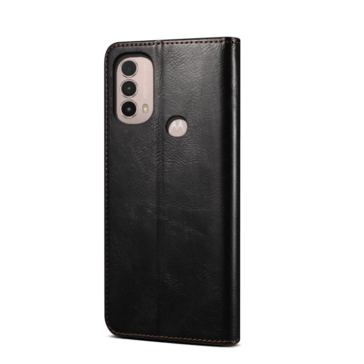 Custodia per telefono in pelle con trama di cavallo pazzo in cera d'olio, For Motorola Moto E40 / E30 / E20, For OnePlus Nord N20 5G, For Google Pixel 6a, For Xiaomi Redmi Note 11 Pro 4G / 5G