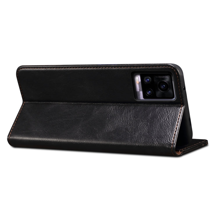 Custodia per telefono in pelle con trama di cavallo pazzo in cera d'olio, For Motorola Moto E40 / E30 / E20, For OnePlus Nord N20 5G, For Google Pixel 6a, For Xiaomi Redmi Note 11 Pro 4G / 5G