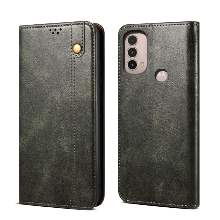 Custodia per telefono in pelle con trama di cavallo pazzo in cera d'olio, For Motorola Moto E40 / E30 / E20, For OnePlus Nord N20 5G, For Google Pixel 6a, For Xiaomi Redmi Note 11 Pro 4G / 5G