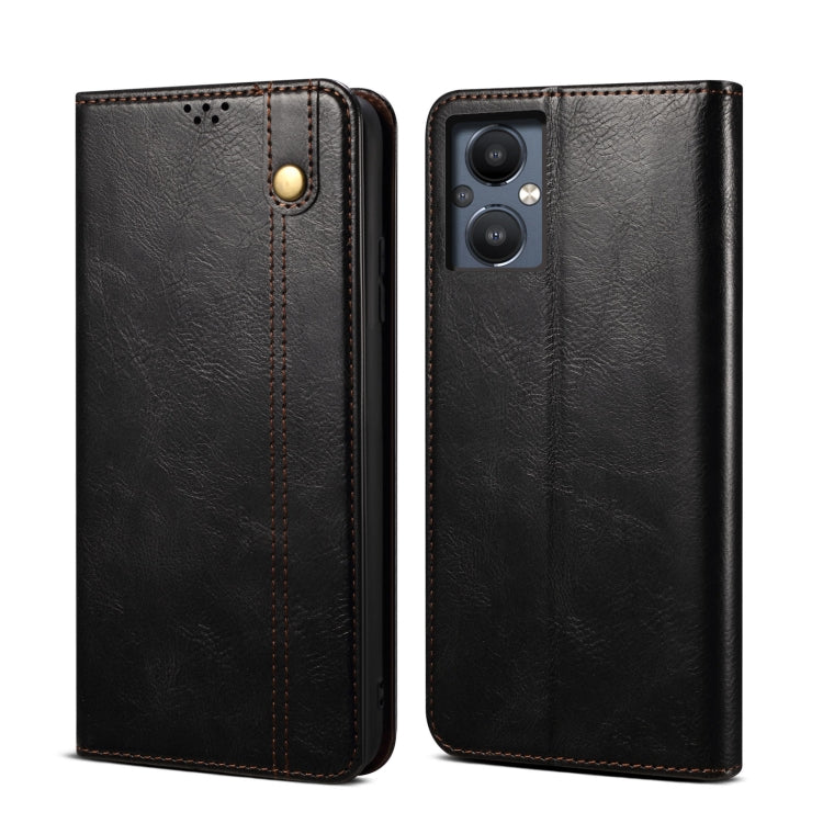 Custodia per telefono in pelle con trama di cavallo pazzo in cera d'olio, For Motorola Moto E40 / E30 / E20, For OnePlus Nord N20 5G, For Google Pixel 6a, For Xiaomi Redmi Note 11 Pro 4G / 5G