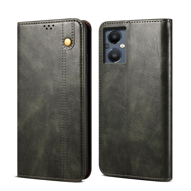 Custodia per telefono in pelle con trama di cavallo pazzo in cera d'olio, For Motorola Moto E40 / E30 / E20, For OnePlus Nord N20 5G, For Google Pixel 6a, For Xiaomi Redmi Note 11 Pro 4G / 5G