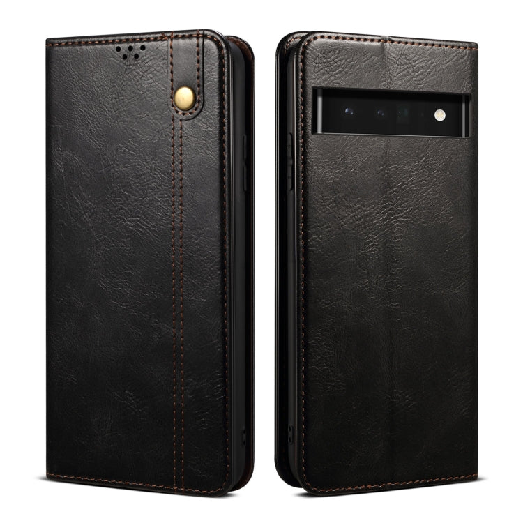 Custodia per telefono in pelle con trama di cavallo pazzo in cera d'olio, For Motorola Moto E40 / E30 / E20, For OnePlus Nord N20 5G, For Google Pixel 6a, For Xiaomi Redmi Note 11 Pro 4G / 5G