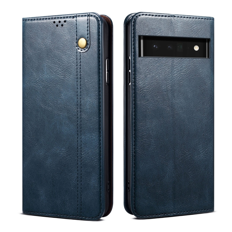 Custodia per telefono in pelle con trama di cavallo pazzo in cera d'olio, For Motorola Moto E40 / E30 / E20, For OnePlus Nord N20 5G, For Google Pixel 6a, For Xiaomi Redmi Note 11 Pro 4G / 5G
