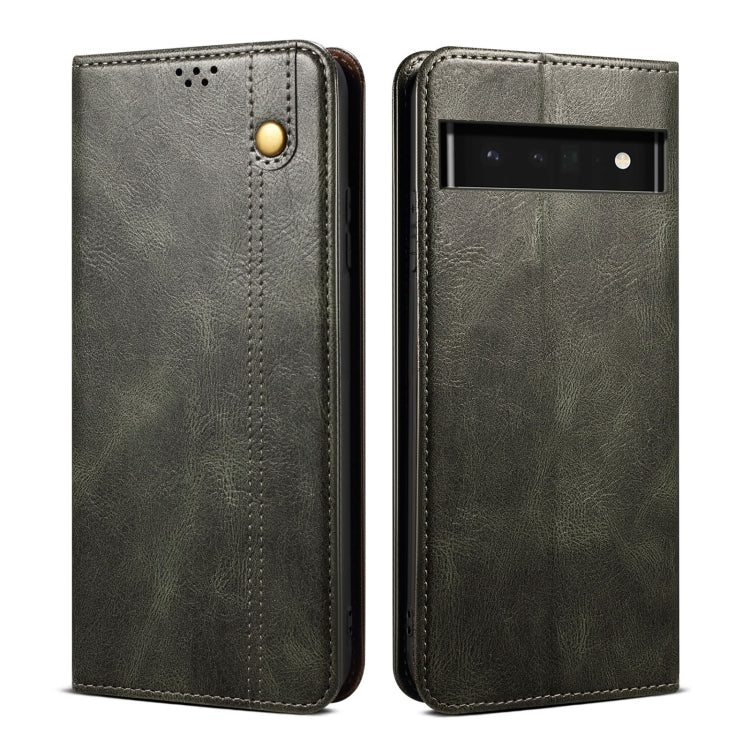 Custodia per telefono in pelle con trama di cavallo pazzo in cera d'olio, For Motorola Moto E40 / E30 / E20, For OnePlus Nord N20 5G, For Google Pixel 6a, For Xiaomi Redmi Note 11 Pro 4G / 5G