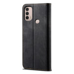 Custodia per telefono in pelle Flip Texture denim, For Motorola Moto E40 / E30 / E20, For OnePlus Nord N20 5G, For Google Pixel 6a, For Xiaomi Redmi Note 11 Pro 4G / 5G