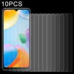 10 pellicole in vetro temperato da 0,26 mm 9H 2,5D, For Xiaomi Redmi 10C / 10 India Version(10 PCS)