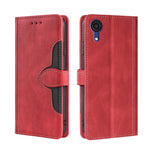 Skin Feel Cappello di paglia Custodia in pelle con fibbia magnetica, For Samsung Galaxy A03 Core, For Samsung Galaxy A03, For Samsung Galaxy A03 166mm EU Version, For Samsung Galaxy A20 / A21 JP Version, For Samsung Galaxy A23 5G                       ...