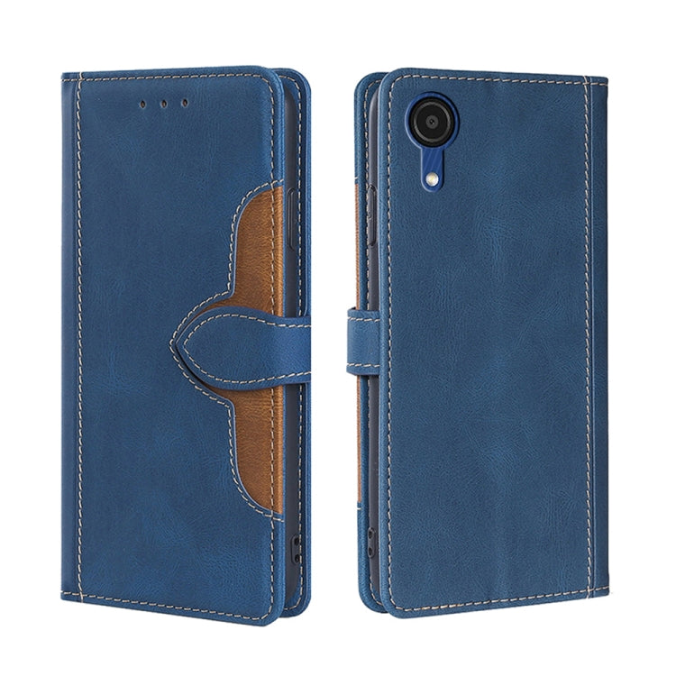 Skin Feel Cappello di paglia Custodia in pelle con fibbia magnetica, For Samsung Galaxy A03 Core, For Samsung Galaxy A03, For Samsung Galaxy A03 166mm EU Version, For Samsung Galaxy A20 / A21 JP Version, For Samsung Galaxy A23 5G                       ...