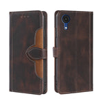 Skin Feel Cappello di paglia Custodia in pelle con fibbia magnetica, For Samsung Galaxy A03 Core, For Samsung Galaxy A03, For Samsung Galaxy A03 166mm EU Version, For Samsung Galaxy A20 / A21 JP Version, For Samsung Galaxy A23 5G                       ...