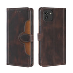 Skin Feel Cappello di paglia Custodia in pelle con fibbia magnetica, For Samsung Galaxy A03 Core, For Samsung Galaxy A03, For Samsung Galaxy A03 166mm EU Version, For Samsung Galaxy A20 / A21 JP Version, For Samsung Galaxy A23 5G                       ...