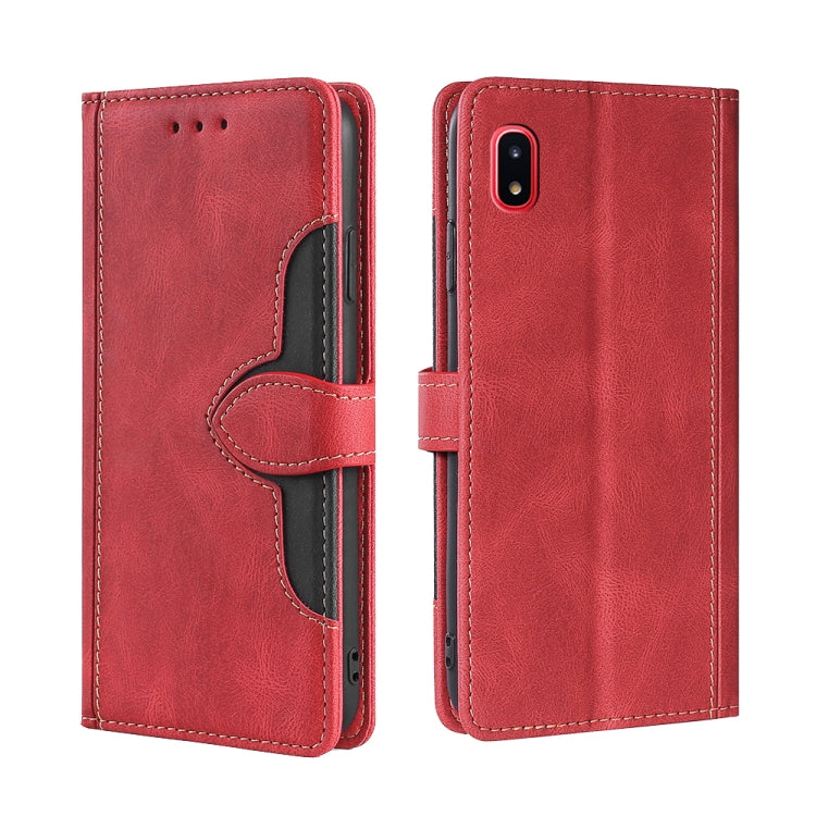 Skin Feel Cappello di paglia Custodia in pelle con fibbia magnetica, For Samsung Galaxy A03 Core, For Samsung Galaxy A03, For Samsung Galaxy A03 166mm EU Version, For Samsung Galaxy A20 / A21 JP Version, For Samsung Galaxy A23 5G                       ...
