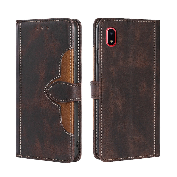 Skin Feel Cappello di paglia Custodia in pelle con fibbia magnetica, For Samsung Galaxy A03 Core, For Samsung Galaxy A03, For Samsung Galaxy A03 166mm EU Version, For Samsung Galaxy A20 / A21 JP Version, For Samsung Galaxy A23 5G                       ...