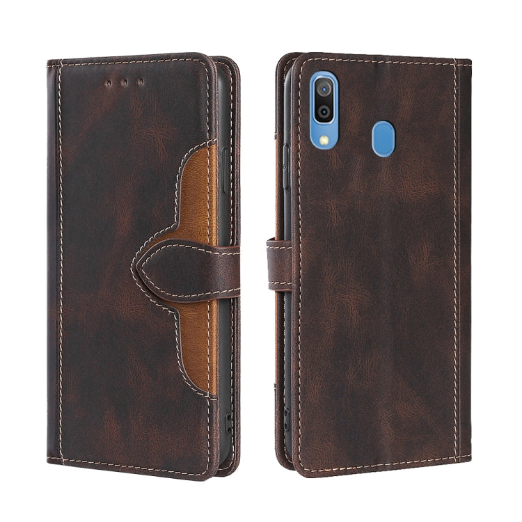 Skin Feel Cappello di paglia Custodia in pelle con fibbia magnetica, For Samsung Galaxy A03 Core, For Samsung Galaxy A03, For Samsung Galaxy A03 166mm EU Version, For Samsung Galaxy A20 / A21 JP Version, For Samsung Galaxy A23 5G                       ...