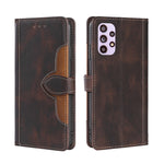 Skin Feel Cappello di paglia Custodia in pelle con fibbia magnetica, For Samsung Galaxy A33 5G, For Samsung Galaxy A53 5G, For Samsung Galaxy F52 5G, For Samsung Galaxy Feel 2 JP Version, For Samsung Galaxy M32 India Version, For Samsung Galaxy M52 5G