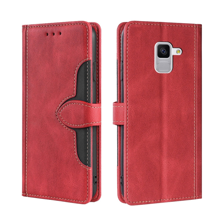 Skin Feel Cappello di paglia Custodia in pelle con fibbia magnetica, For Samsung Galaxy A33 5G, For Samsung Galaxy A53 5G, For Samsung Galaxy F52 5G, For Samsung Galaxy Feel 2 JP Version, For Samsung Galaxy M32 India Version, For Samsung Galaxy M52 5G