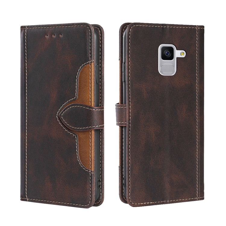 Skin Feel Cappello di paglia Custodia in pelle con fibbia magnetica, For Samsung Galaxy A33 5G, For Samsung Galaxy A53 5G, For Samsung Galaxy F52 5G, For Samsung Galaxy Feel 2 JP Version, For Samsung Galaxy M32 India Version, For Samsung Galaxy M52 5G